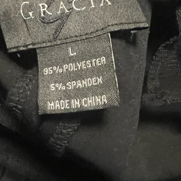 Gracia Black Long Sleeve Cocktail Dress Size Large - Picture 4 of 4